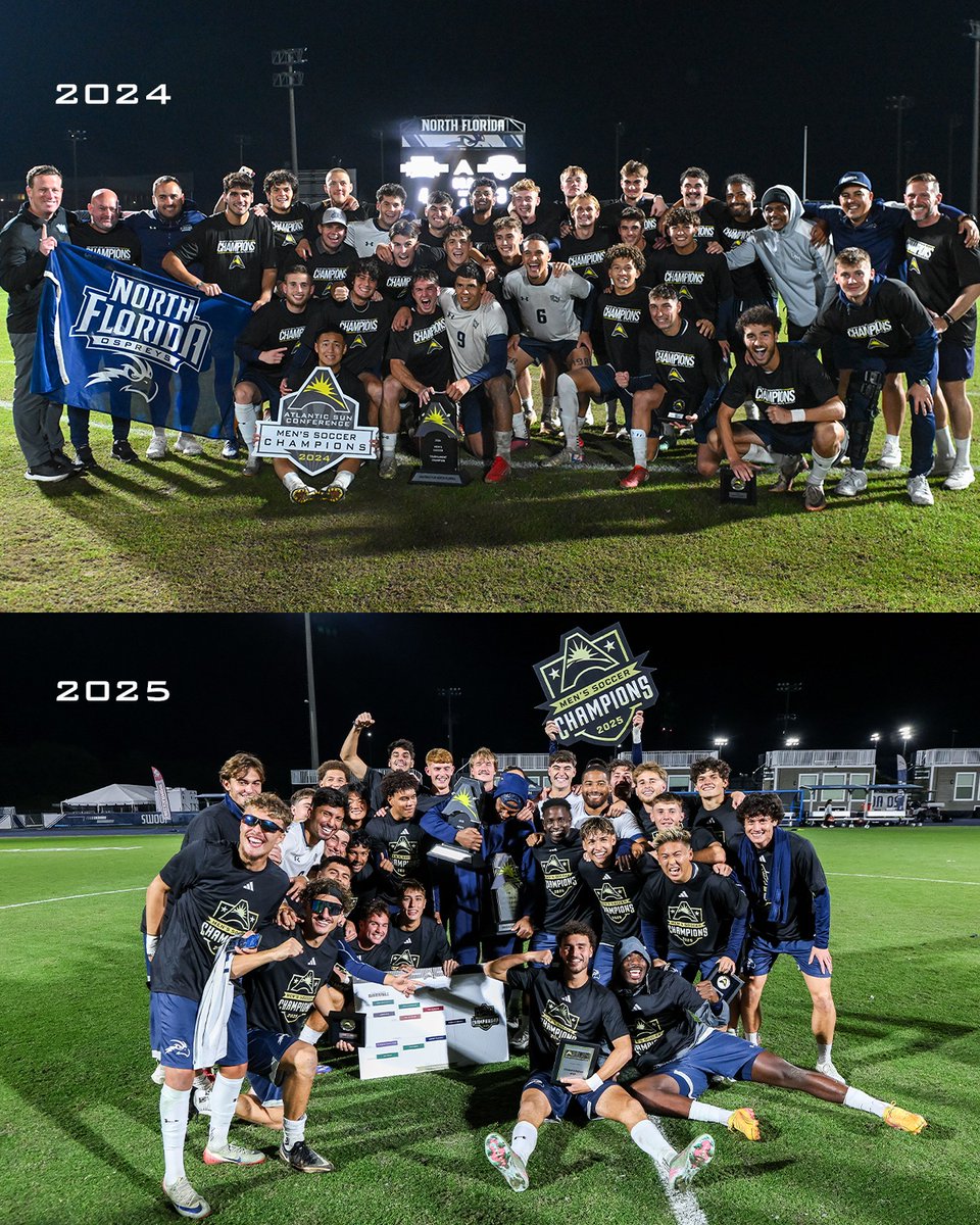 OspreyMSOC's tweet photo. Earned our second-straight and third-overall #ASUNMSOC Championship title🏆
#SWOOP | @ASUNSports https://t.co/6JeRxZZnF0