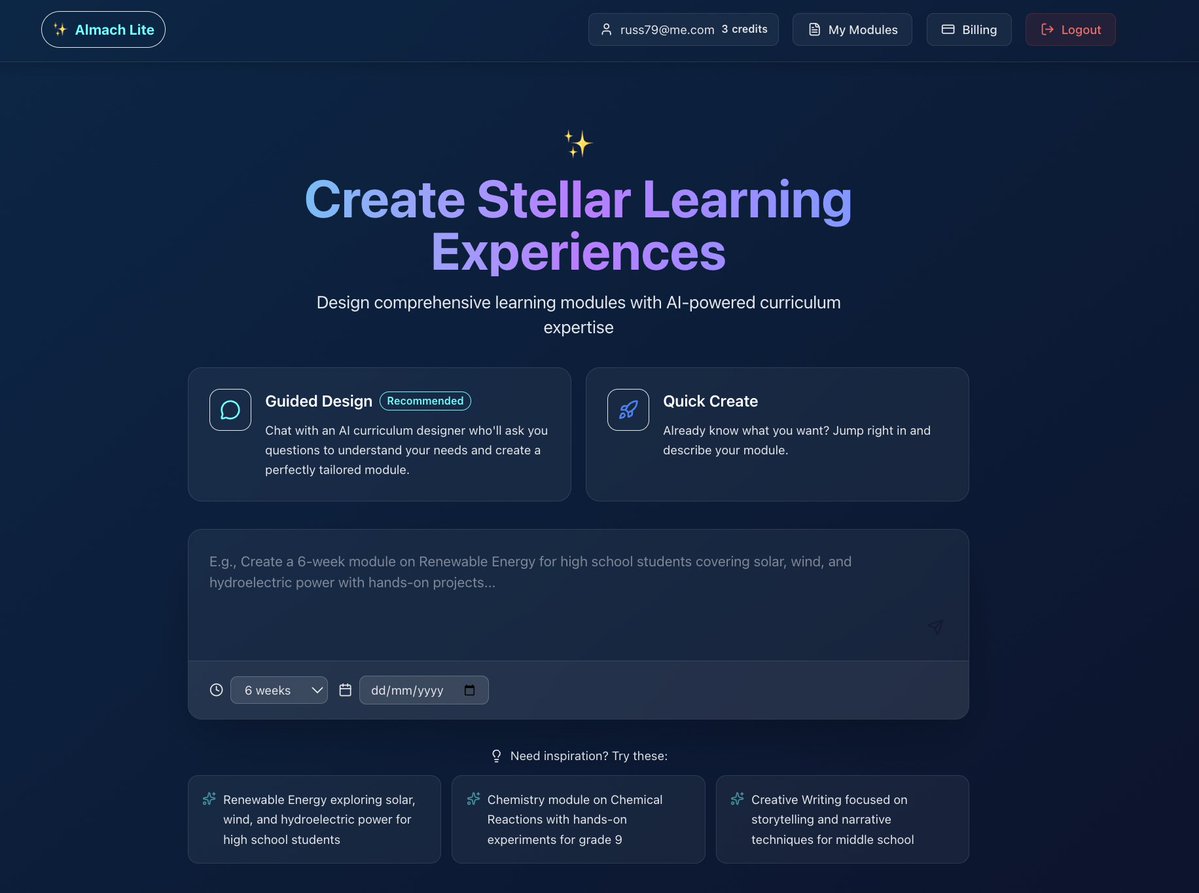 RussCailey's tweet image. If you are a teacher or educator. 

Design and build your dream course now on our LITE system. 

Bypass old dated systems. 

+ save hours of planning time.

#projectbasedlearning 
#education 
#Design