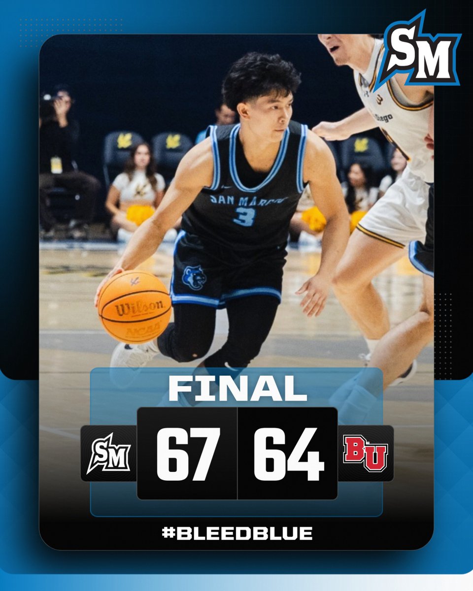 CSUSM_MBB's tweet image. First W of 2025-26 in the books! #BleedBlue