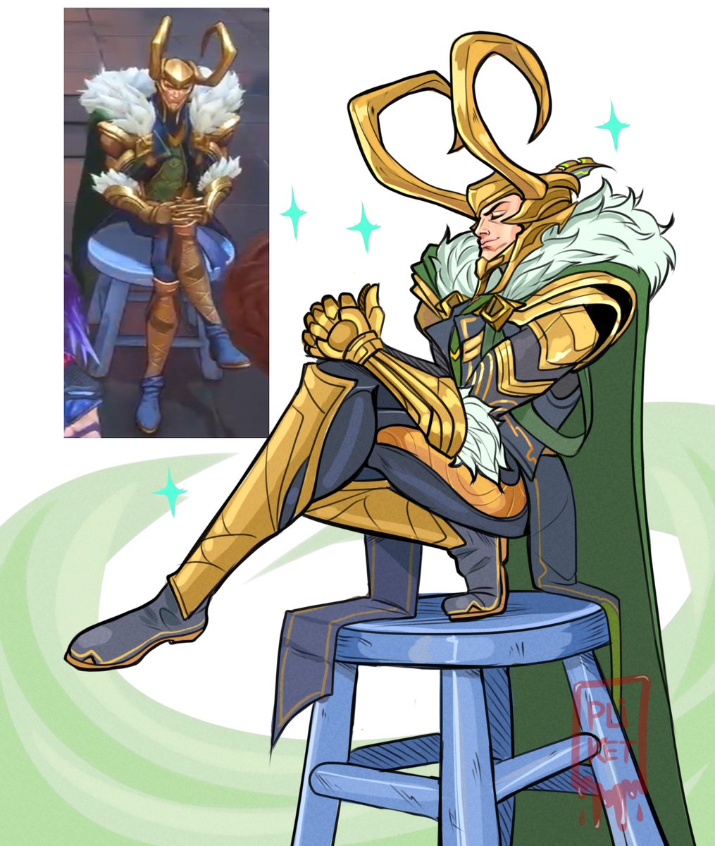 TazaPliket's tweet image. I swear I thought Loki was doing Nicki Minaj&apos;s sit challenge

#MarvelRivals