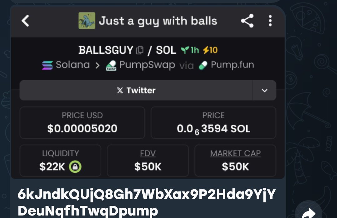 Raghavak0nSol's tweet photo. $BALLSGUY
MCAP: $50K
CA:
6kJndkQUjQ8Gh7WbXax9P2Hda9YjYDeuNqfhTwqDpump
#SOLANA
#BALLSGUY
#JUSTAGUYWITHBALLS https://t.co/lRF56P7sif