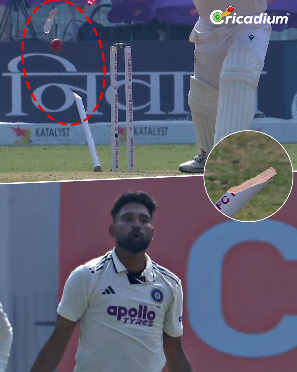Cricadium's tweet image. Mohammed Siraj = Stumps breaker 💥

📸 Jio Hotstar 

#MohammedSiraj #INDvsSA #CricketUpdates #TestCricket #TeamIndia #EdenGardens