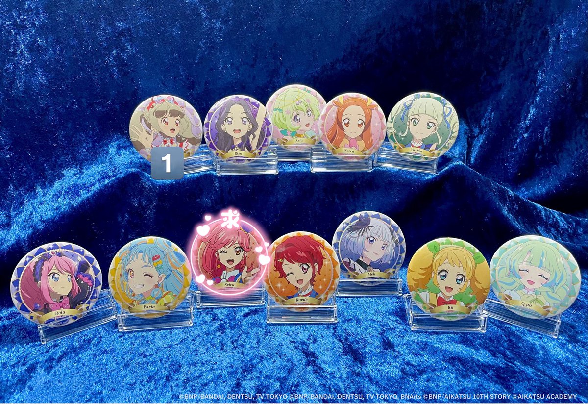 アイカツ 大地のの バースデー缶バッジ まとめ売り 12点 アイカツ 大地