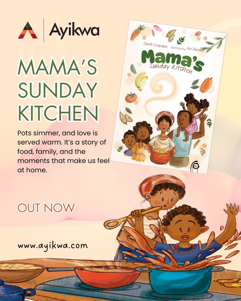 Sitting at home this Sunday?
Having brunch outside?
Whatever you do on Sundays, our “Mama’s Sunday Kitchen” is a perfect Sunday read with kids. 

Get yours now. 

#ayikwabooks, #mamassundaykitchen #kidlit #picturebooks #BedtimeStories