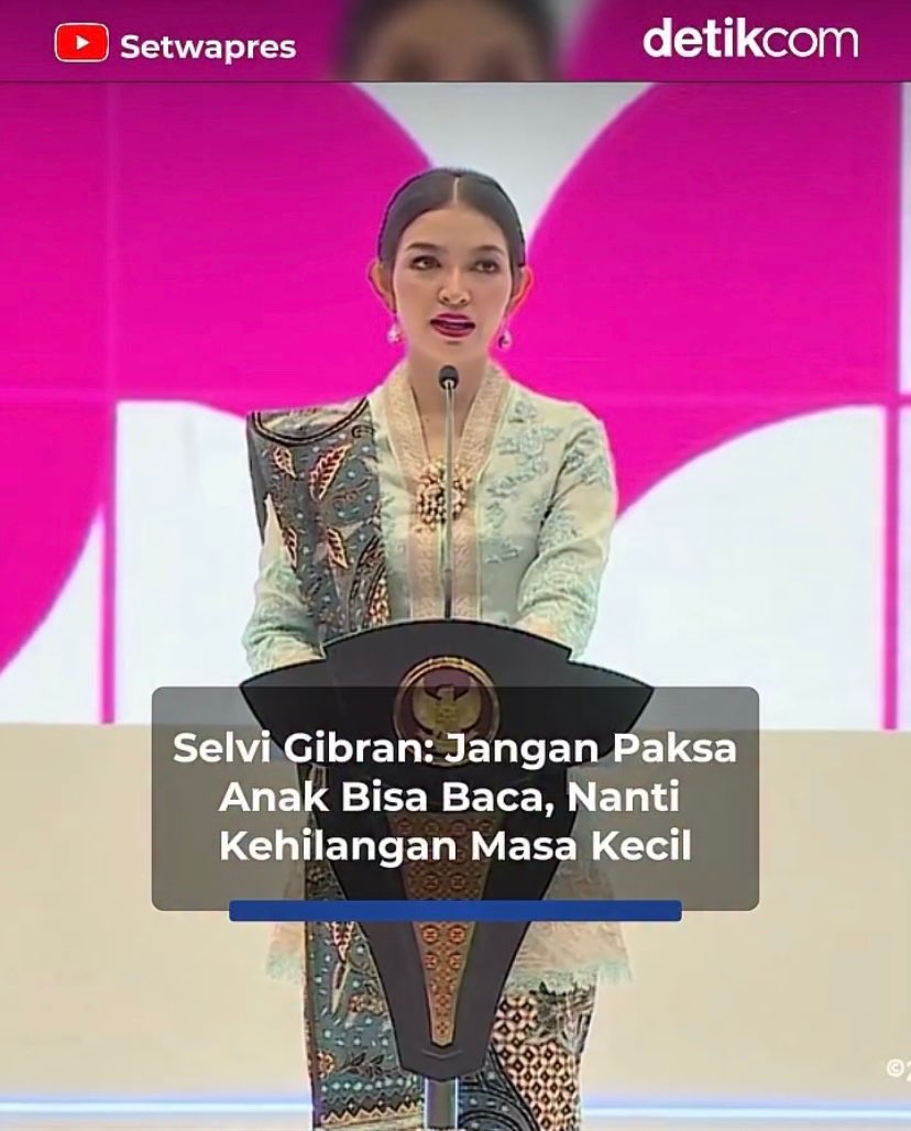 Tempo sudah seperti Detik. Informasinya benar, teks yang diunggah juga faktual, namun konteksnya dicerabut. Dan ini, sih, manipulatif namanya.

Boleh benci Gibran, namanya juga Wapres. Tapi Selvi, Bu Wapres yang sedang memberikan pidato, punya konteks "Anak PAUD". Dimana-mana,