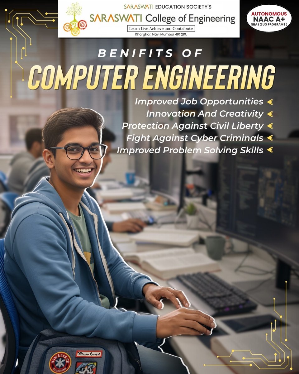 SCOE_Kharghar's tweet image. Computer Engineering opens doors to endless possibilities! From innovation and creativity to cybersecurity and real-world problem solving, this field shapes the future! 🚀💻✨
.
#SCOE  #computerengineering #getjob #computerscience #datascience #university #CE #benefits #IT