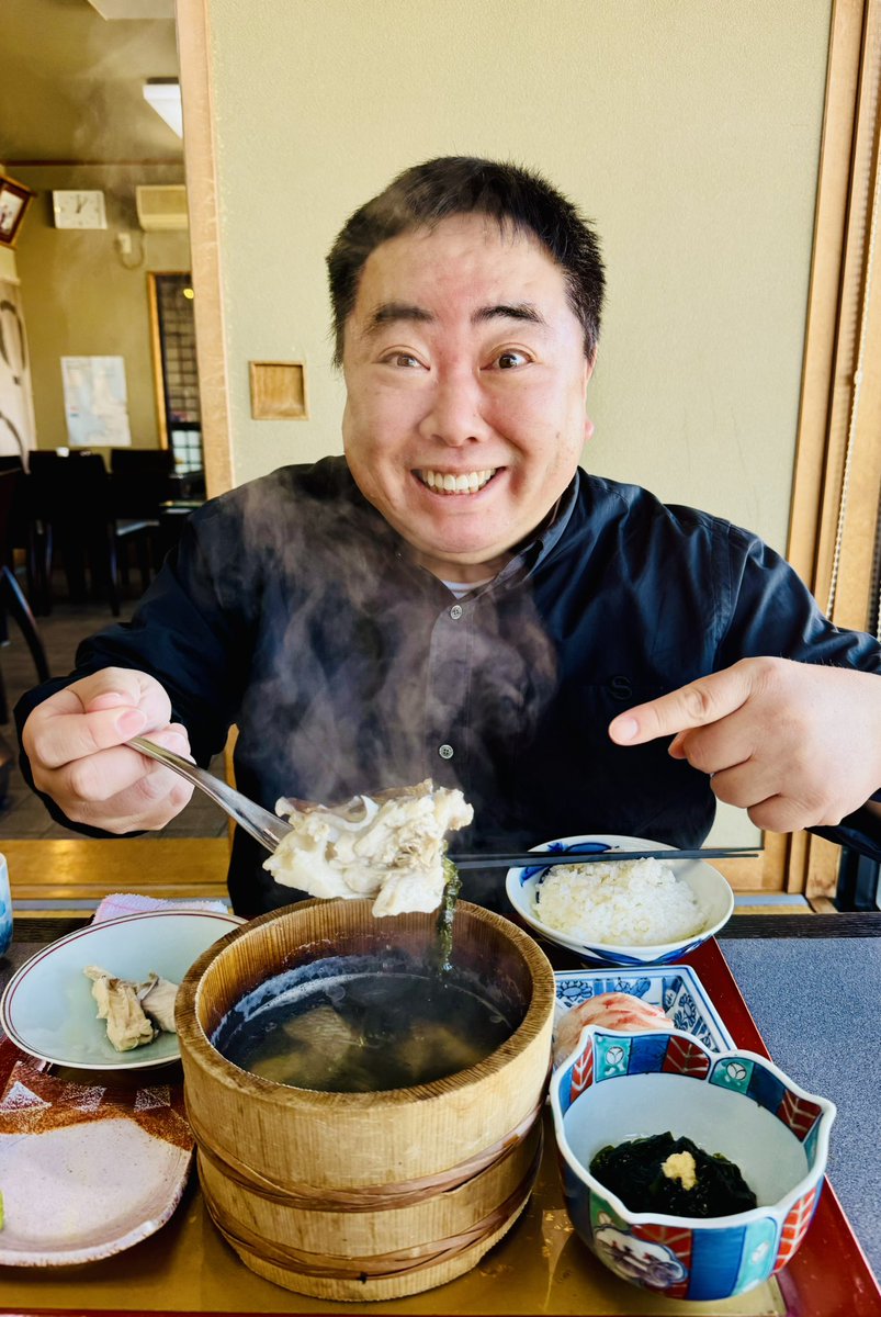 tsukajimuga's tweet image. 秋田
男鹿市

美野幸
天然真鯛の石焼定食

しったげしったげうめがったぁ〜