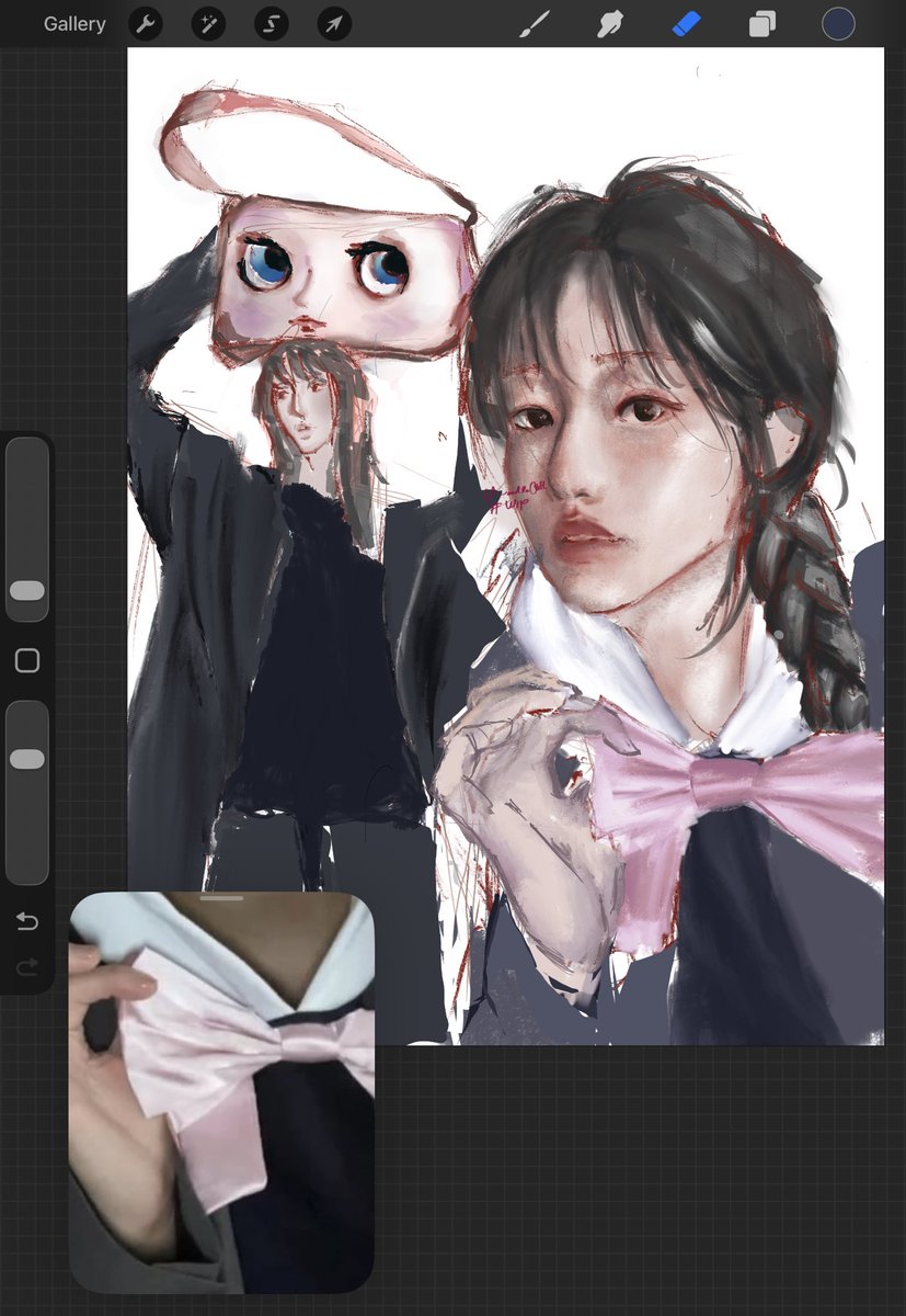 467ds's tweet image. Pink Bow Tie + Blythe doll print Bag💕

#artmoots