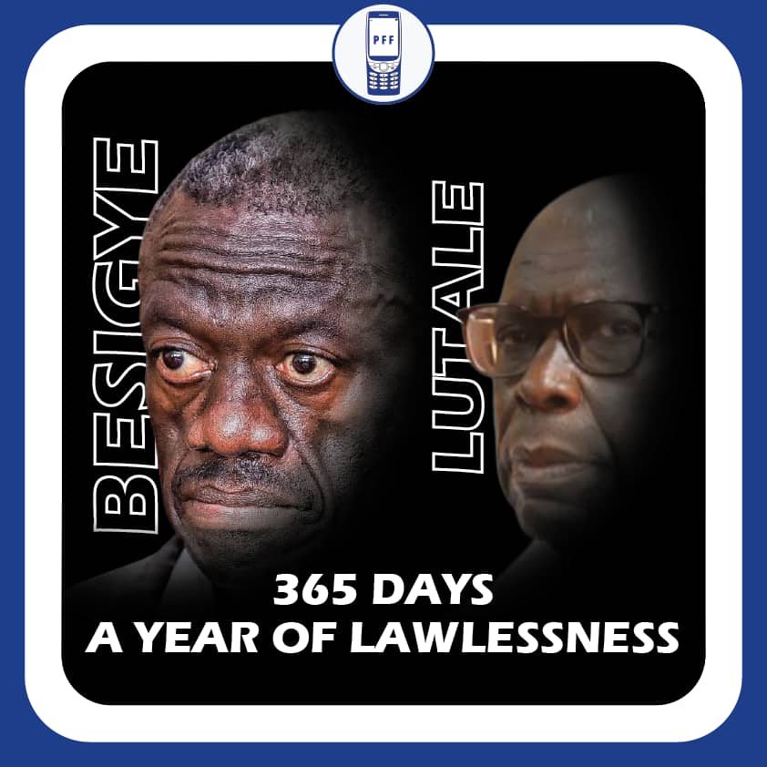 PFFUganda's tweet image. 365 days of Unjust Persecution! A Year of Lawlessness! 

The People’s Front for Freedom stands in unwavering solidarity with our nation’s democratic stalwarts, Dr. Kizza Besigye and Hajji Obeid Lutale. As figures whose decades of sacrifice place them firmly in the Council of…