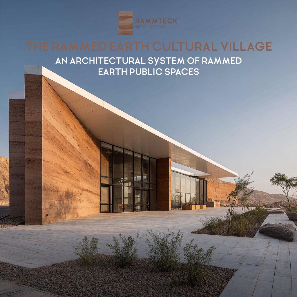 RAMMTECK's tweet image. The art gallery exterior by RammteckInternational stands as a sculptural rammed earth form, modern yet earthy, inviting artistic dialogue through architectural expression.
 
Rammteck.com
 
#eartharchitecture #sustainableconstruction #sustainablearchitecture #vision2030