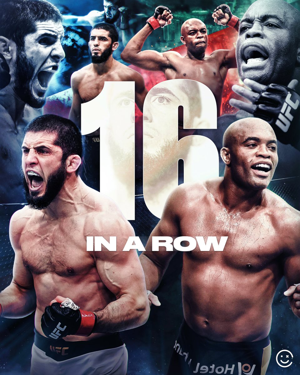 HappyPunch's tweet image. Islam Makhachev has tied Anderson Silva’s record 16-fight UFC win streak 

UNDEFEATED FOR 10 YEARS 😳