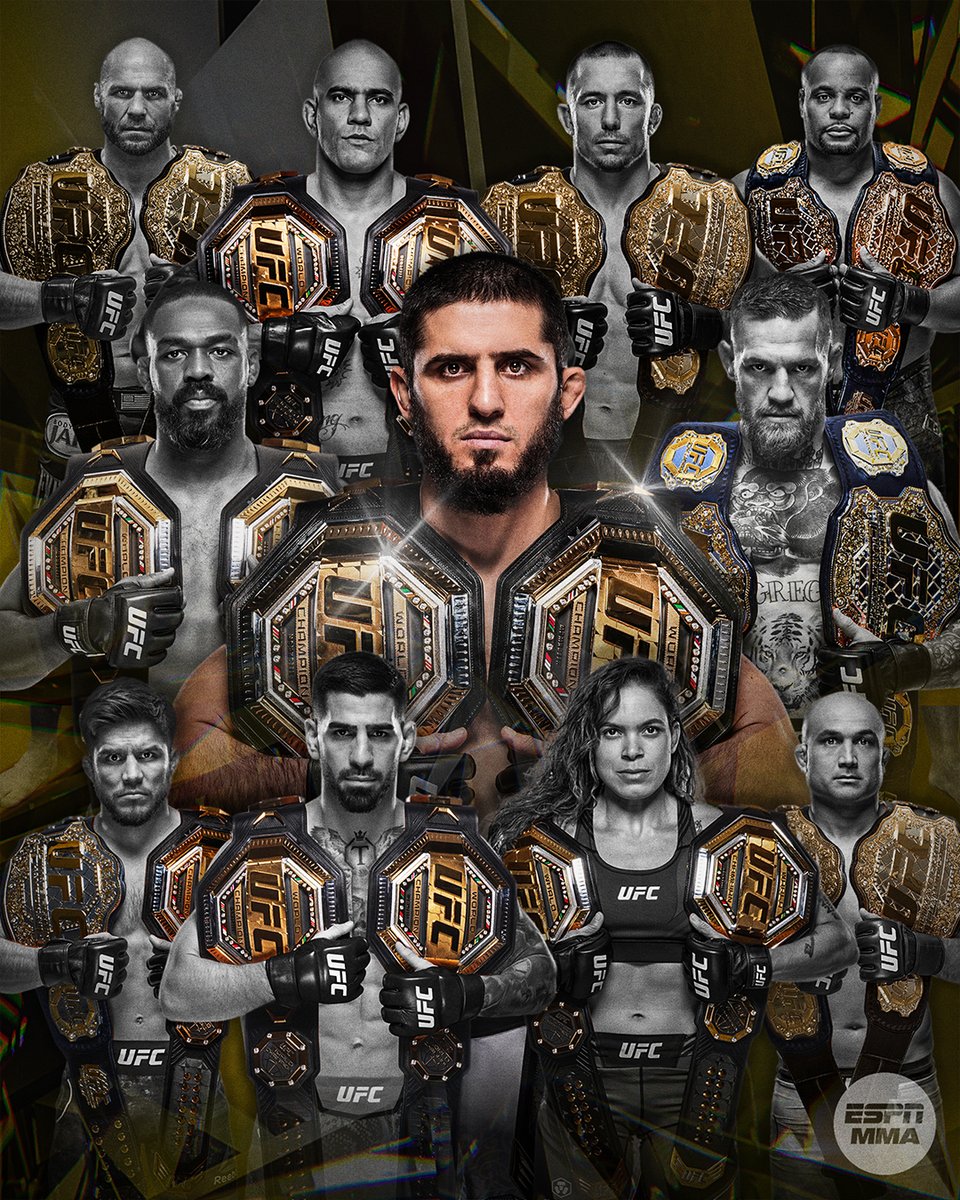 espnmma's tweet image. ISLAM MAKHACHEV IS NOW THE 11TH TWO-DIVISION CHAMPION IN UFC HISTORY 🏆 🏆 

ELITE COMPANY 🔥 #UFC322