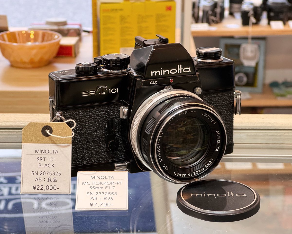 フィルムカメラ kajiMinolta SRT101 + MC Rokkor-PF フィルムカメラ kajiMinolta SRT101 + MC Rokkor-PF minolta SRT101 と