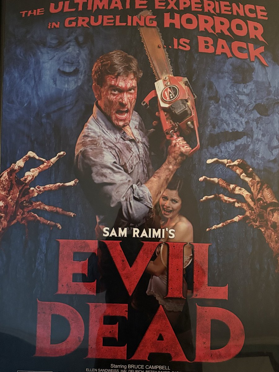 bryantmudd's tweet image. This has to boost my street cred a smidge. #EvilDead #SamRaimi #horror #BruceCampbell #Grindhouse