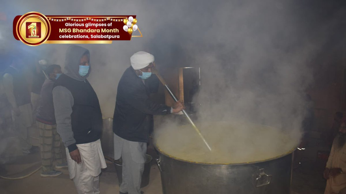 DSSNewsUpdates's tweet photo. A sneak peek behind the scenes, just moments before the grand cosmic event of the MSG Bhandara Month celebrations at #Salabatpura.
Men, women, the elderly, and the young — all join hands to arrange and manage every aspect of the ceremony, ensuring comfort for every devotee.

These are not just glimpses; they are moments forever etched in cosmic history — filled with devotion, faith, hard work, and serenity.

#MSGBhandara #SaiMastanaJi #RamRahim #DeraSachaSauda