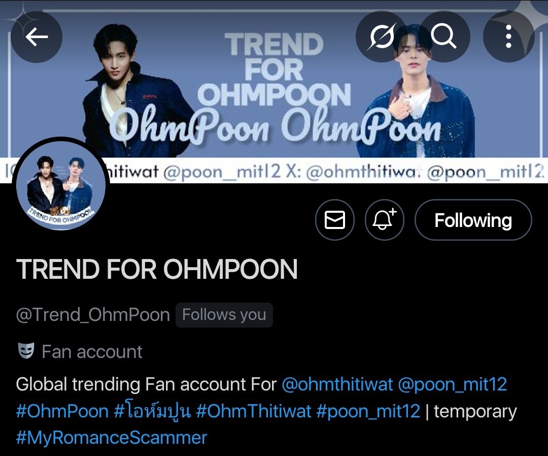 ohmpoonprotect's tweet image. ✨ Hey OhmPoon fam! If you haven’t yet, pls make sure to follow @Trend_OhmPoon — it helps us stay organized, updated, and ready to boost every moment for our boys. Let’s support together 💙💖 

#OhmPoon #โอห์มปูน
#OhmThitiwat #poon_mit12