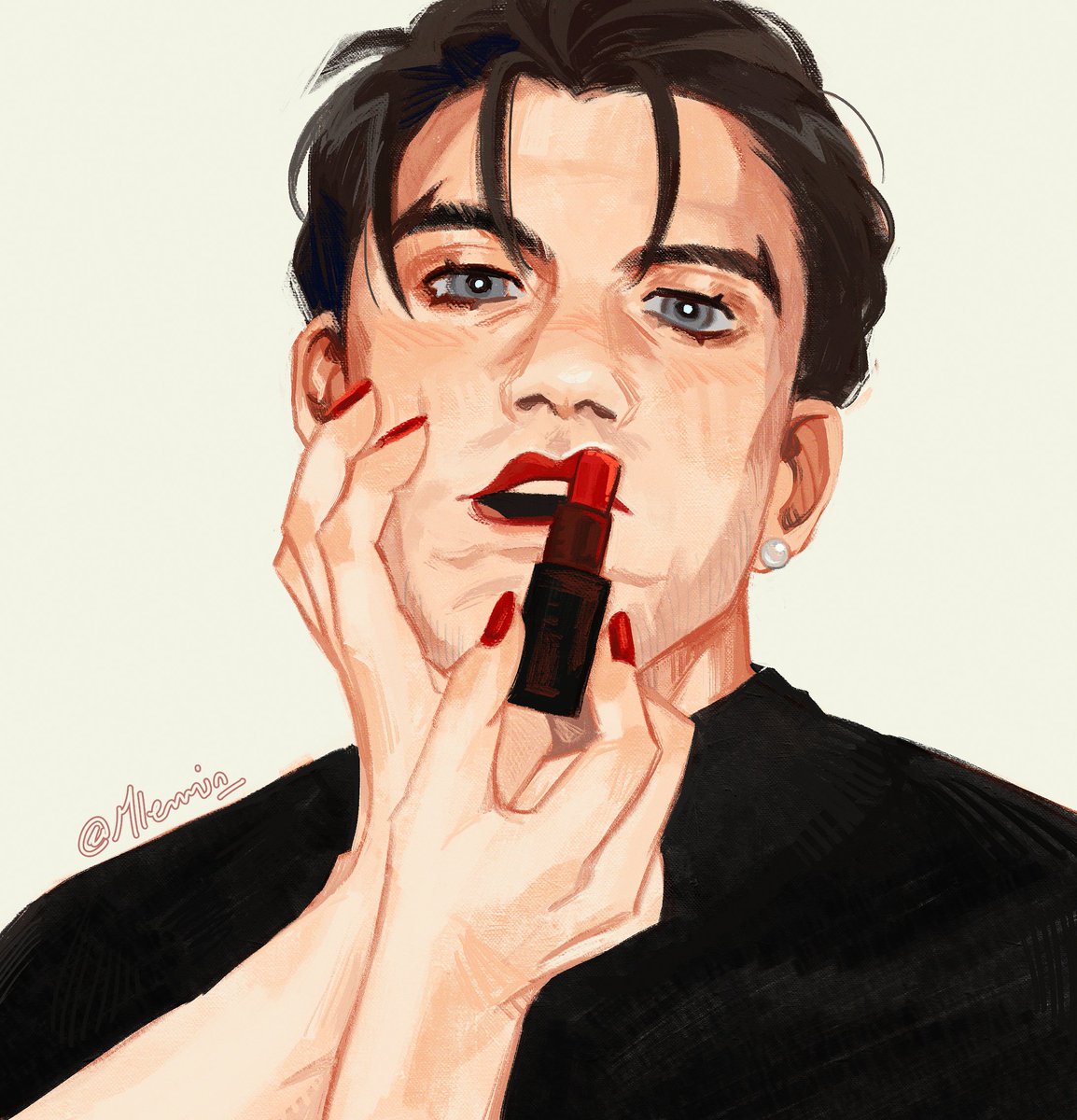 Mlemmin_'s tweet photo. Quick Bruce painting <3 #Batman #dccomics  #BruceWayne https://t.co/tzDLFn7TEh