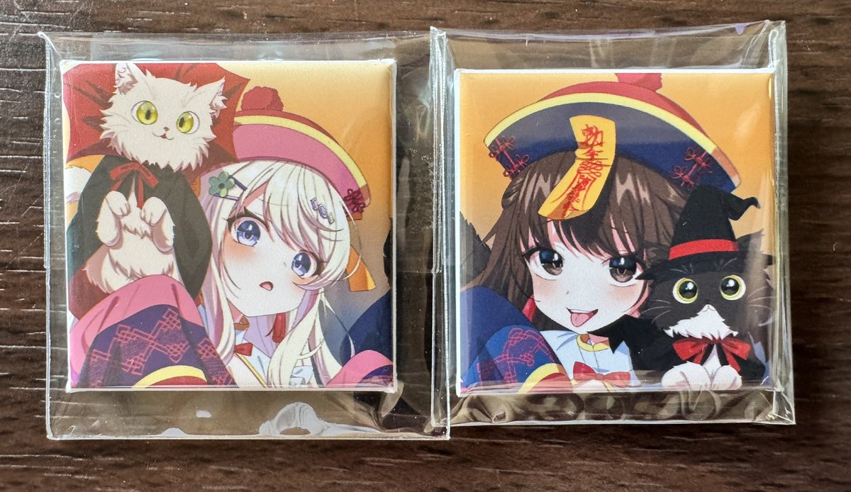 ハロウィンの缶バッジ！ ダブルキョンシーかわいい🧟‍♀️👻 #みすみの
