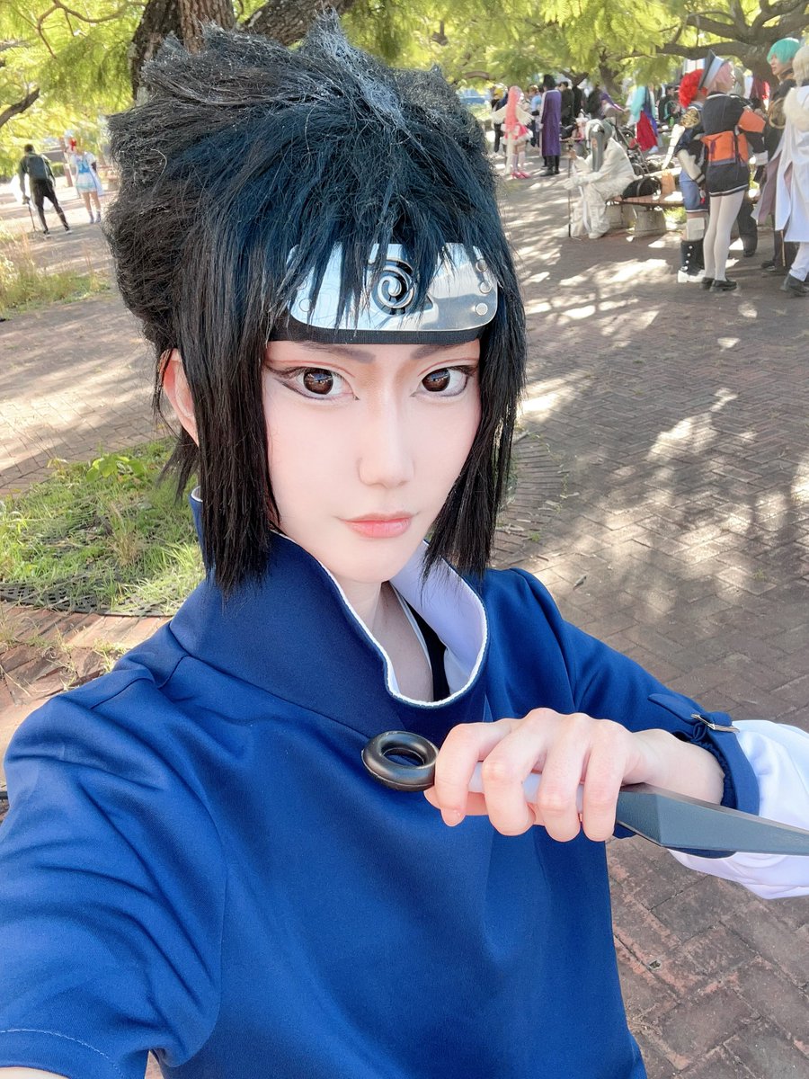 富士コス２日目‼️NARUTOのサスケでいます🍃
第七班でいるよ🔥
#富士コス