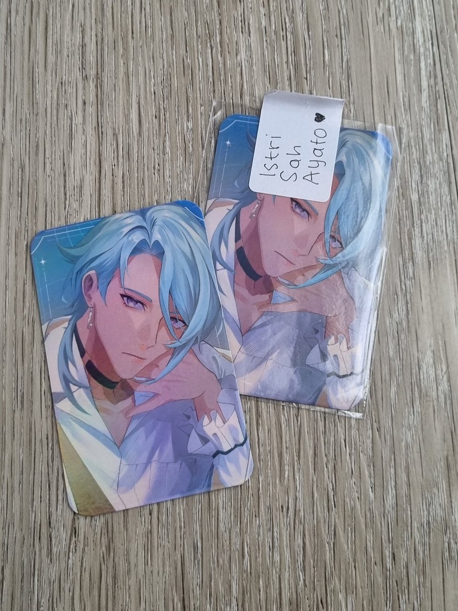 ayatodearest's tweet image. another pretty ayato poca that i bought two of them 🥰🥰 this one is from @soyusoda and trust i will be wearing this out too . very often. i love u ayato