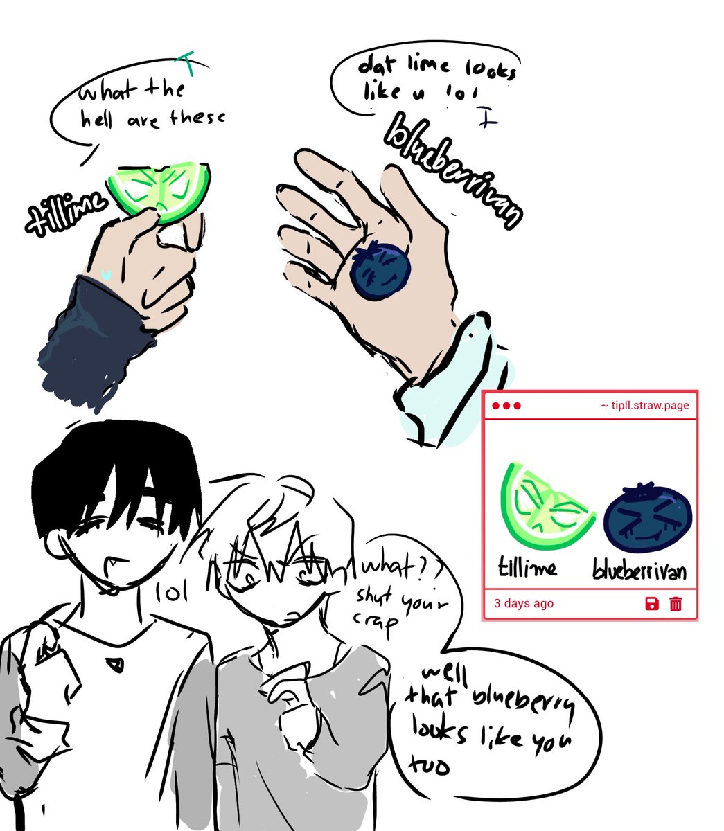 bunnytilll's tweet image. Blueberrivan and tillime
#alnst #ivti
//Excuse my poor handwriting 😢