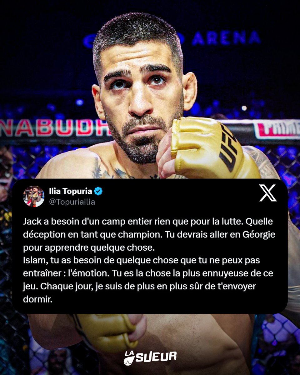 LaSueur_off's tweet photo. Ilia Topuria TIRE sur Islam Makhachev et JDM. 🥶

#UFC322 https://t.co/zZI8eTK62M