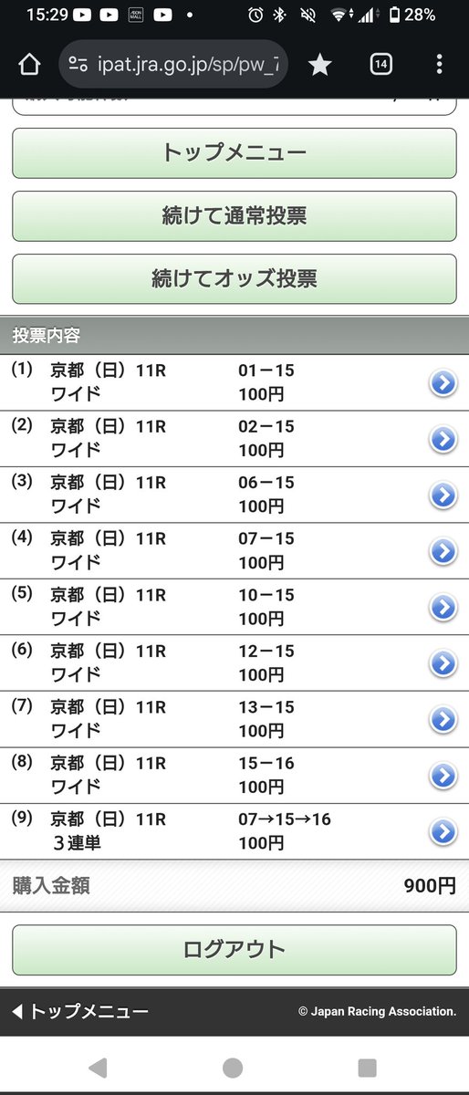 エリザベス女王杯 ◎＃リンクスティップ