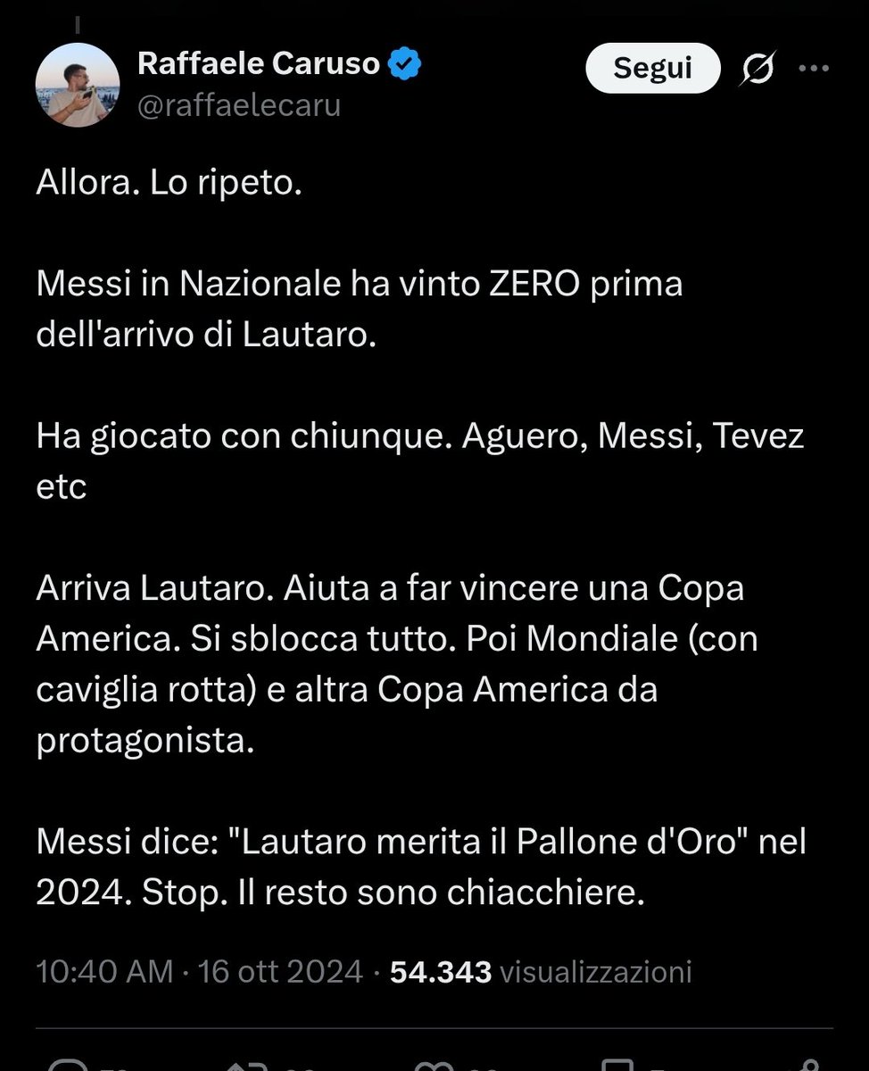 zizuuuuu_'s tweet photo. "Messi in Nazionale ha giocato con chiunque, anche con Messi. ma ha vinto grazie a Lautaro"

questa rimarrà sempre la sua Gioconda https://t.co/9i9mmQDcfs