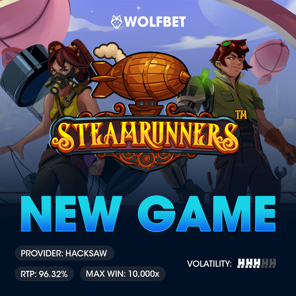 wolfdotbet's tweet image. 🚨 NEW GAME ALERT 🚨

Steamrunners by @hacksawgaming is now Live on WOLFBET! 💨

❤️ Like 🔁 Repost 💬 Comment your username
for a chance to win a FREE BONUS CODE 🎁