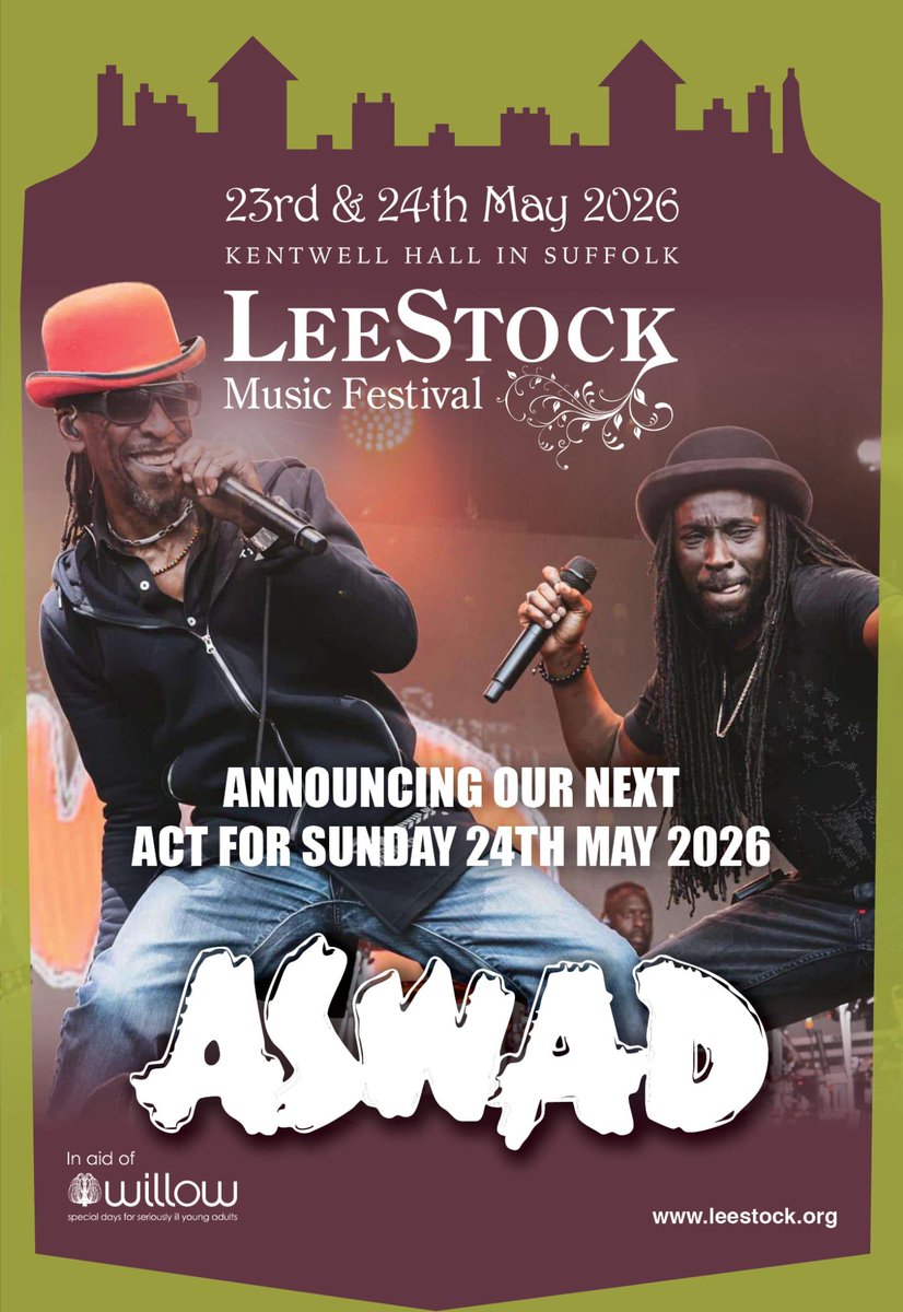 Exciting latest lineup announcement! Ticket sales certainly show people are very keen! Don’t miss out on what’s looking to be a stellar lineup, get your ticket now - payment plans, family tickets and blue light discounts all available now!
leestock.org/tickets/