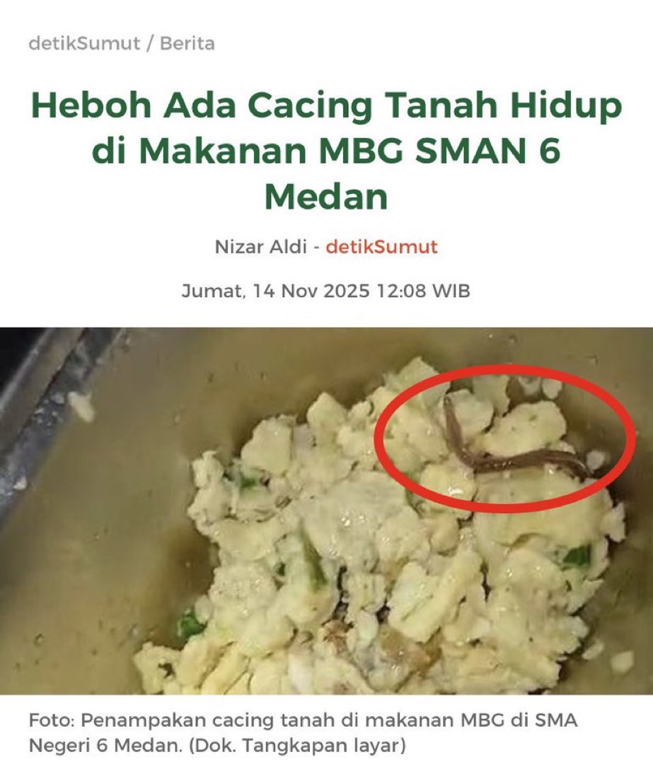 Selain ulat dan kelabang, cacing tanah juga sangat kaya nutrASU untuk meningkatkan kecerdasan anak.
#LanjutkanMBG