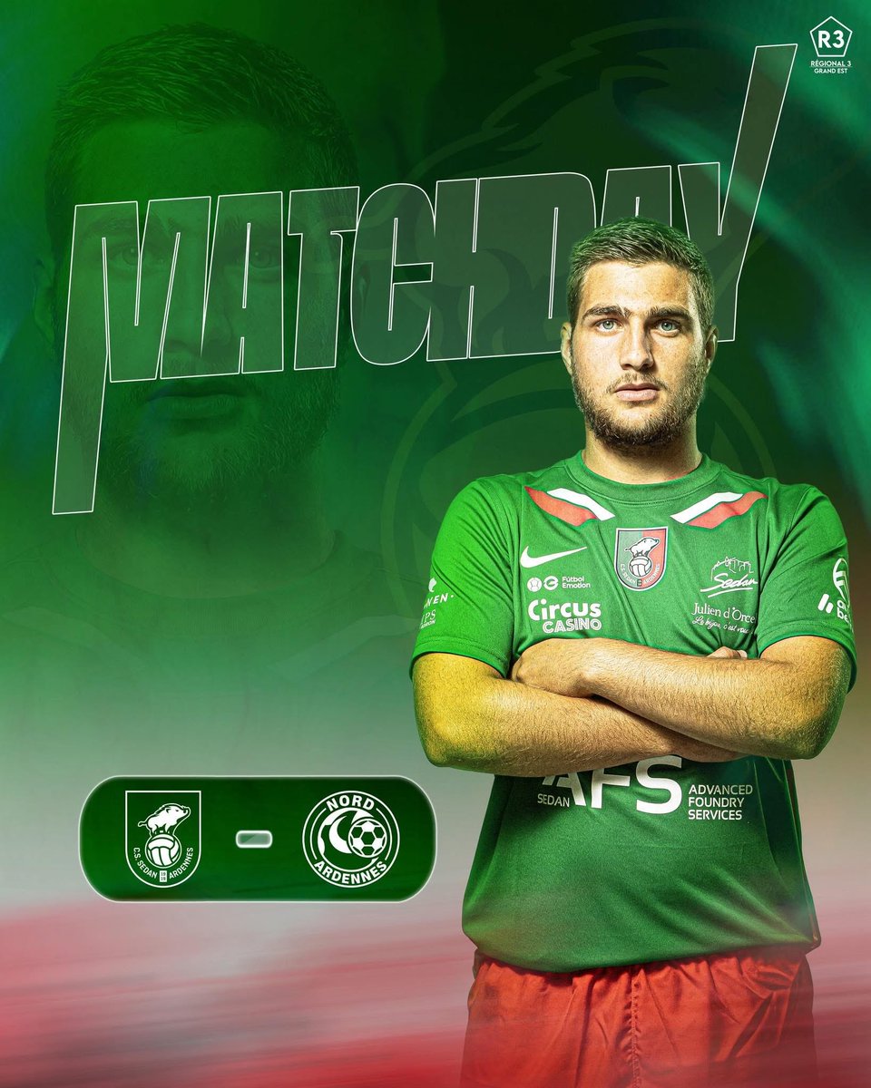 🚨 Jour de match pour la R3 

➡️Journée 9️⃣

CSSA B 🟢🔴 🆚 Nord Ardennes

🕒 14h30
🏟️ Stade Michel Charlot 
🎫 Gratuit

📸 Page FB CSSA
