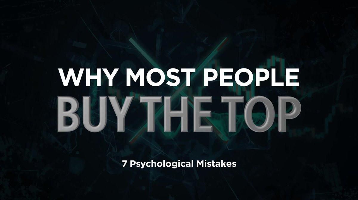 blockchainedbb's tweet image. Thread: Why Most People Buy the Top – 7 Psychological Mistakes That Kill Your Portfolio 🧠📉

1️⃣
Most traders don’t lose because of bad TA…
They lose because of bad psychology.
Here are the 7 mental traps that make people buy tops, sell bottoms &amp;amp; repeat the same cycle every…