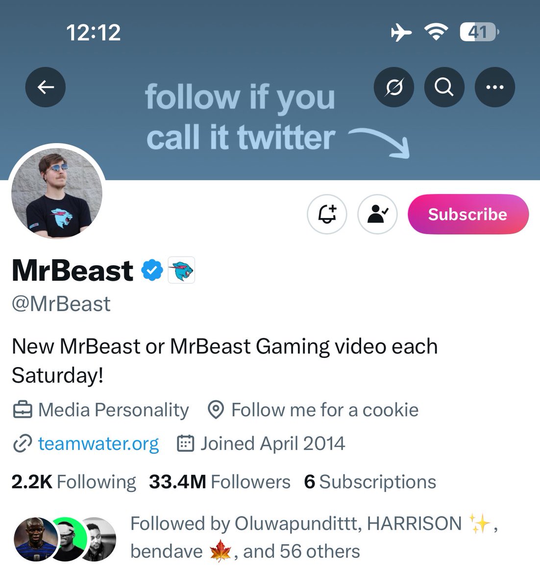 Mr_Bata01's tweet photo. 🤣😂😅🤣😂😂😂😂😂😂😂😂
@MrBeast https://t.co/w6qANxrf6X