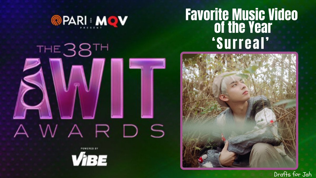 Congratulations <a href="/justintdedios/">justin</a> and Team Surreal 🌱

Finally, a recognition worthy of a masterpiece.
A music video award for our panganay! 😭

WE DID IT! 😭 Thank you so much sa lahat ng naniwala at bumoto 🫶🏻

#justin #surreal