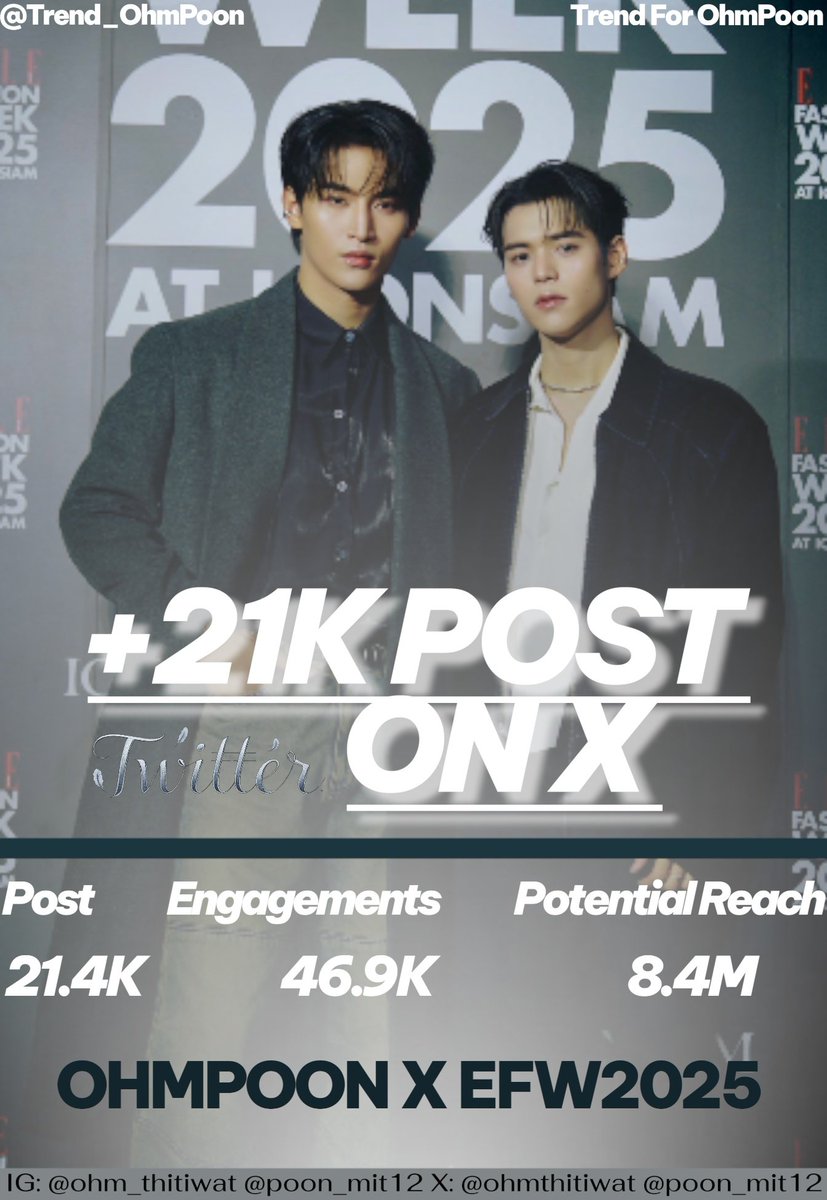 ohmpoonfangirl's tweet image. THANK YOU EVERYONE!!!

A huge thanks to our Trend Acc admins, OhmPoon Trend Patrol GC, fanbases, and every other fan who trended with us. 
Your teamwork, support, boosting, and energy made this trend possible. 
Let's keep going together💙💖

OHMPOON X EFW2025
#OhmPoon #โอห์มปูน