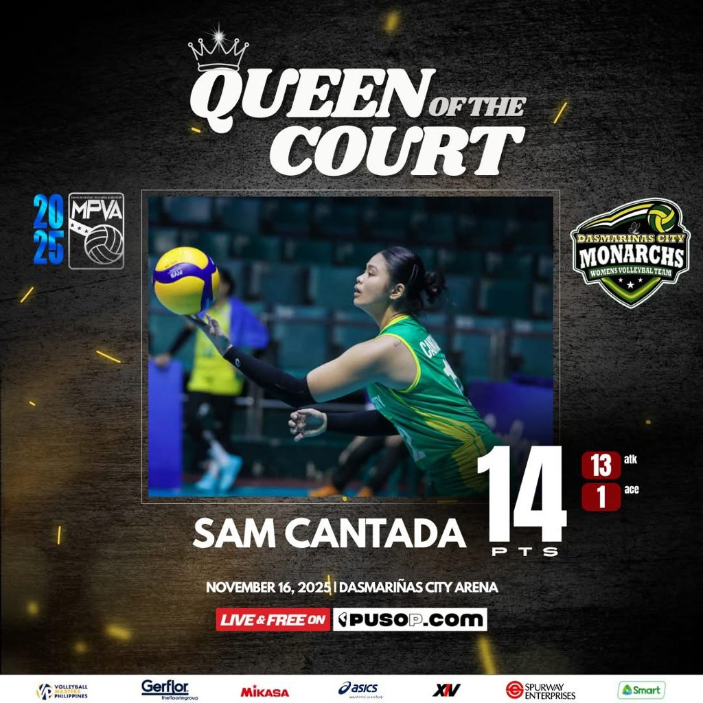 OfficialMPVA's tweet photo. The Dasmariรฑas City Monarchs remain undefeated after winning against the Negros ICC Blue Hawks in four sets, 25-19, 14-25, 25-18, 25-18, at Dasmariรฑas City Arena.
Watch the games live at https://t.co/rcOzssY7hH for free!
#MPVA2025 #AngLigaParaSaLahat #MPVASeason2 https://t.co/oSCvdOgKzH