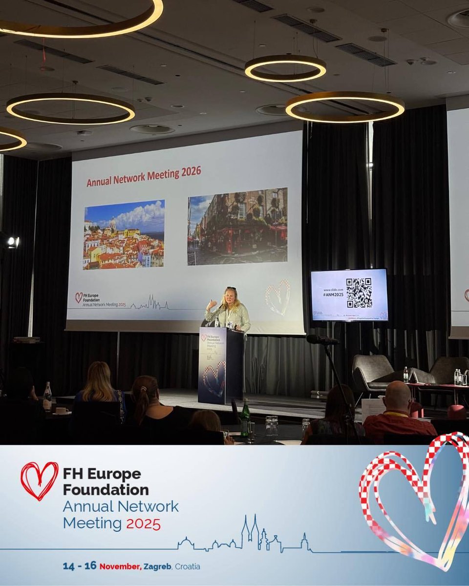 fhpatienteurope's tweet photo. ✨ Looking ahead to 2026!
As we close this year’s Annual Network Meeting, our CEO Magdalena Daccord shared an exciting preview of the 2026 work plan and the many ways our community will stay engaged!
Onwards to 2026! 🚀
#ANM2025 #FHEuropeFoundation #TogetherEngagedForChange https://t.co/el8OncYM2P