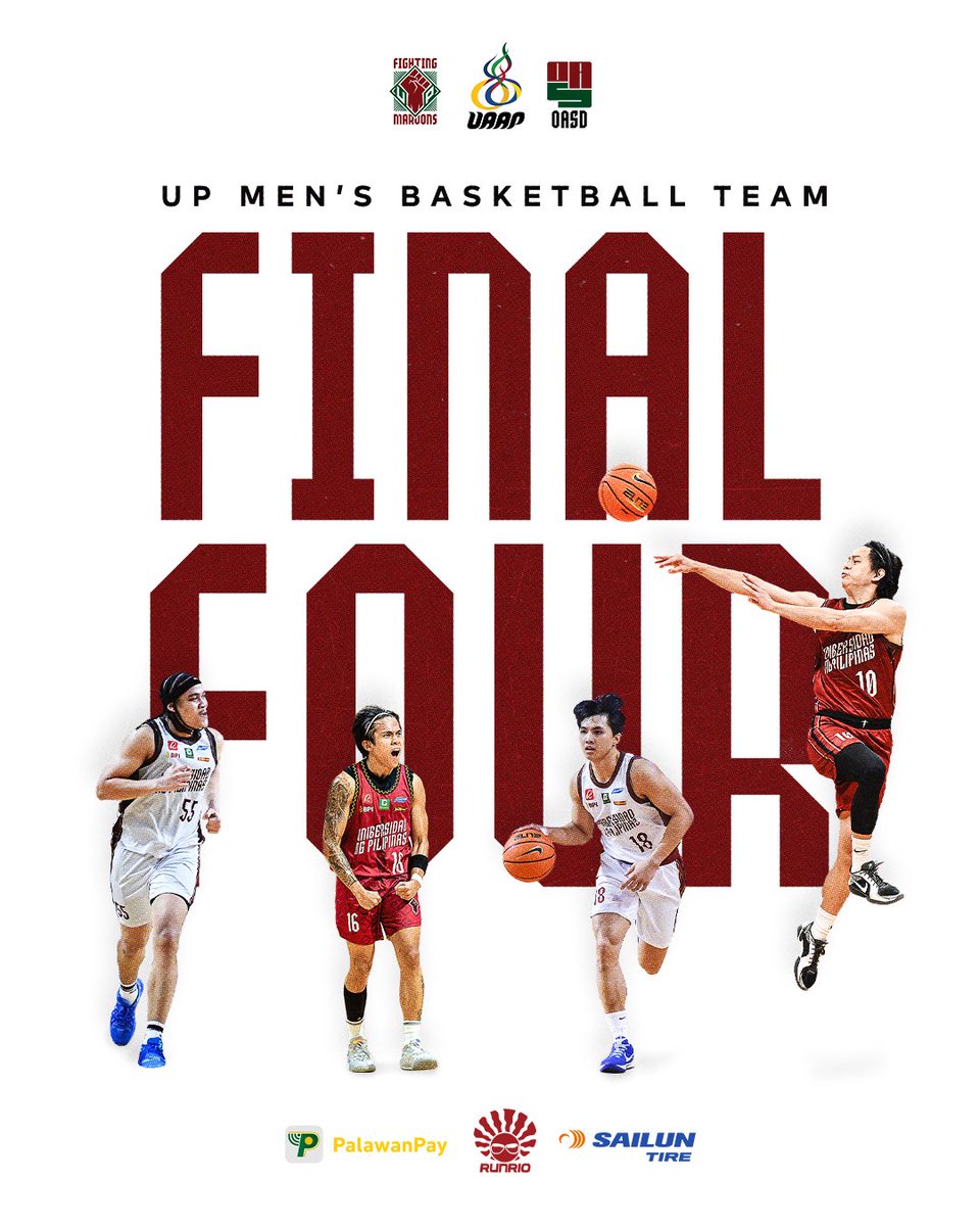 𝐇𝐢𝐧𝐝𝐢𝐧𝐠-𝐡𝐢𝐧𝐝𝐢 👐 𝐦𝐚𝐠𝐩𝐚𝐩𝐚𝐡𝐮𝐥𝐢!

The UPMBT secures their ticket to the Final 4️⃣ this #UAAPSeason88 🏀, proving that TAPANG at TALINO always finds its way to the 🔝.