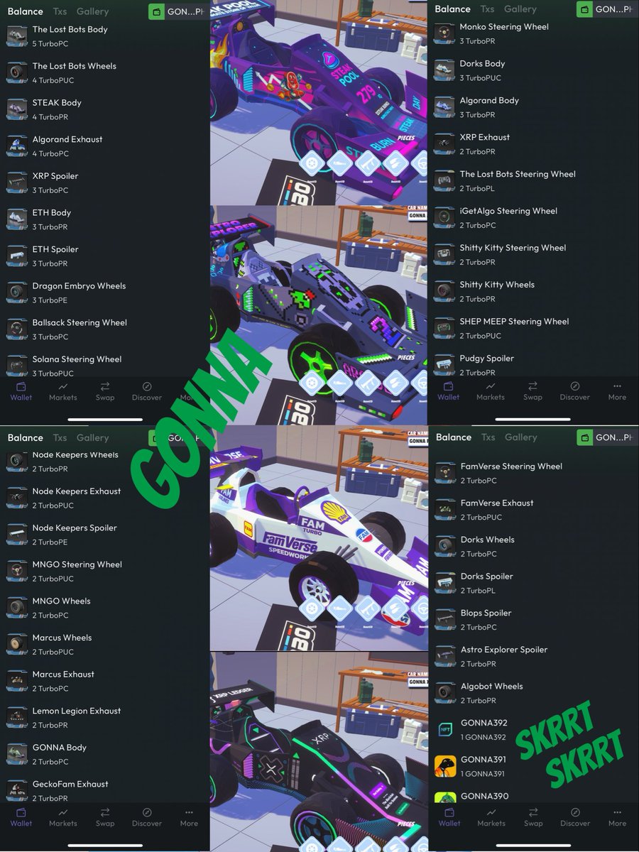 GONNALGO's tweet image. GONNA NFT holders will be able to complete their cars thanks to SCUDERIA GONNA.
Want to drive a legendary car? You will!

We will decentralize everything, you are gonna be the custodians of our dream.

Together we will fly 🚀
BE POSITIONED 

Like 
Repost
Drop your wallet
$GONNA