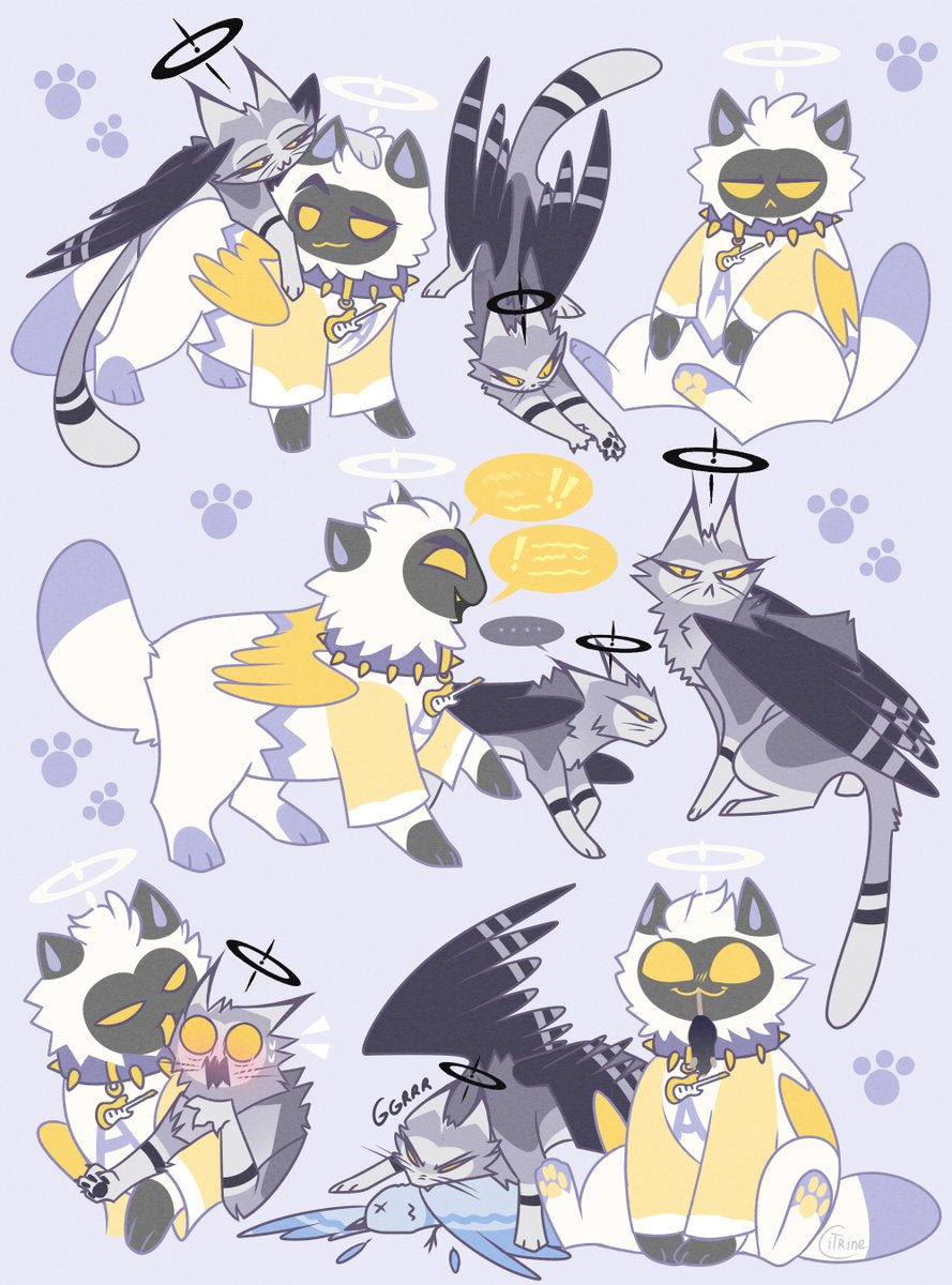 Citrine90's tweet image. posting my #guitarspear cats again because I realized that I love them madly, wanna draw them more🥺🎸⚡️
#HazbinHotel #HazbinHotelAdam #HazbinHotelLute
