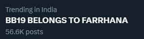 Farhana Bhatt’s fans are trending "BB19 BELONGS TO FARRHANA"  

Repost if you’re part of this trend!