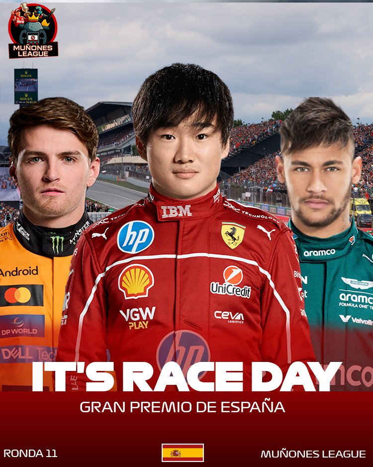 💎🏎️ IT’S RACE DAY IN ESPAÑA 🇪🇸

🌞🔥 El asfalto de Montmeló arde y los motores rugen listos para una batalla sin descanso. Las curvas del Circuit de Barcelona-Catalunya pondrán a prueba el ritmo, la estrategia y los nervios de acero de cada piloto.

⚔️🚀 ¿Quién dominará la recta