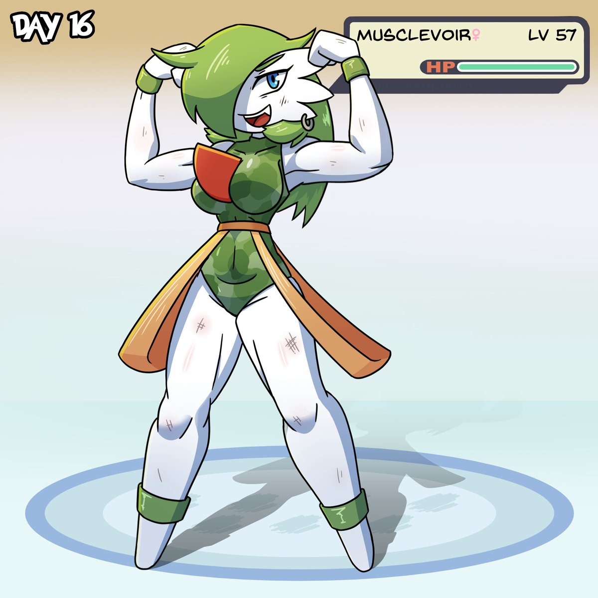 BRUHMYNAMEISDY1's tweet image. Gardivember Day 16

-Gloria aka Musclevoir-

Born and raised by a bunch of Machamps, this Garde has deemed herself to be the best Gardie brawler among the roster. After winning from championships, she send gift cards to her dads from time to time, all 23 of them to be exact.