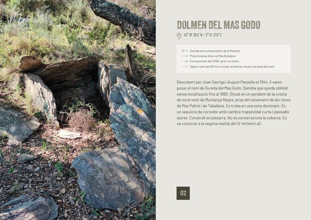 elportdelaselva's tweet image. Ja disponible el nou fulletó dedicat al patrimoni megalític del municipi! 
Una guia per descobrir dòlmens, menhirs i altres testimonis mil·lenaris que encara avui configuren la nostra història i paisatge. 
Descarrega'l aquí: elportdelaselva.cat/ca/turisme/que…
#elportdelaselva #patrimoni