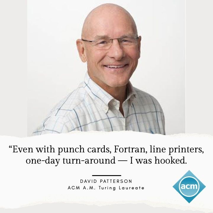 TheOfficialACM's tweet image. Happy Birthday David Patterson! Patterson received the 2017 #ACMTuringAward for pioneering a systematic, quantitative approach to the design and evaluation of computer architectures with enduring impact on the microprocessor industry.  Read more about Patterson, here:…