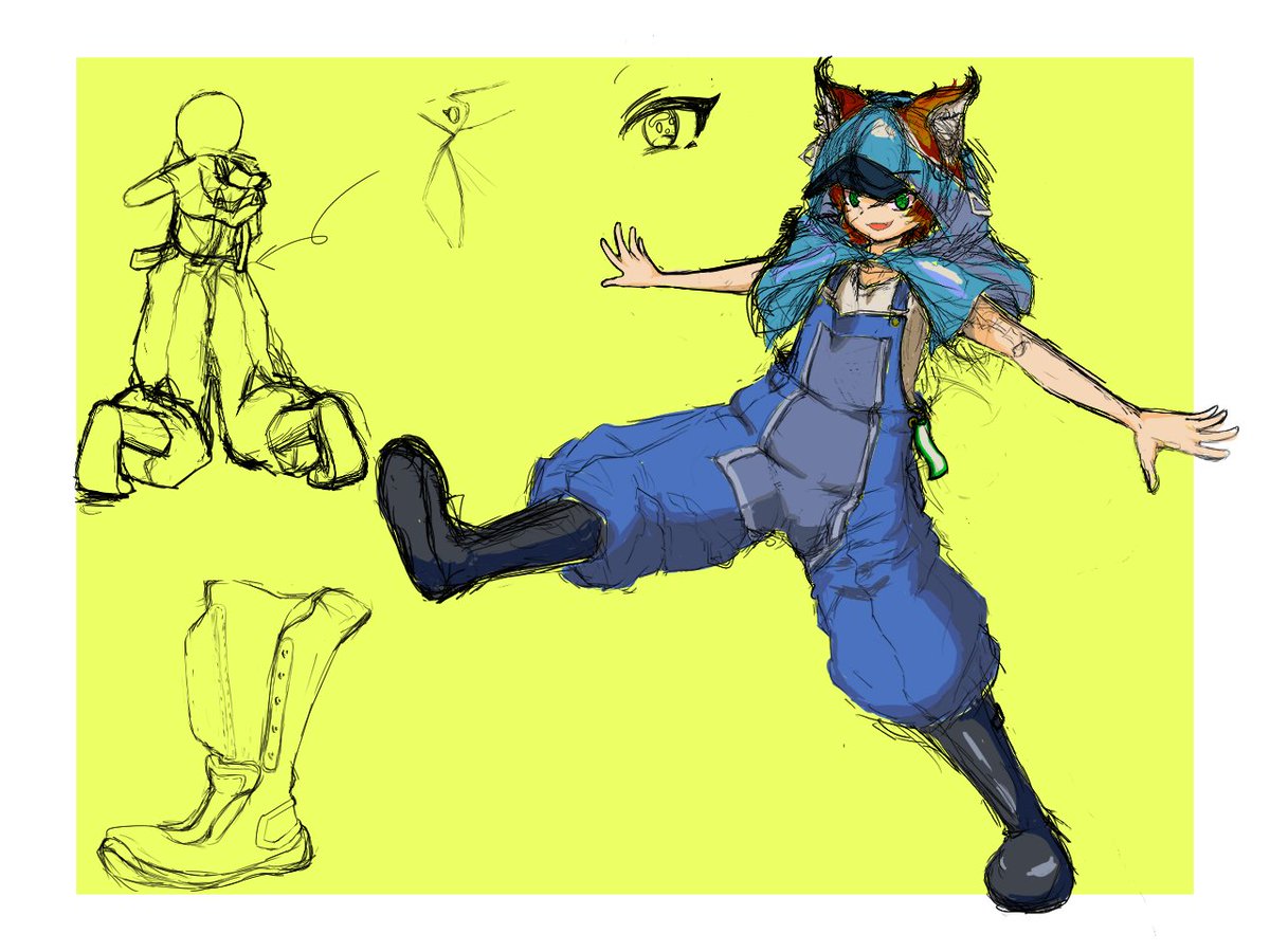 キャラデザ考えるのムズイ
相も変わらず絵柄が固定できない
途中経過だけアップしとく