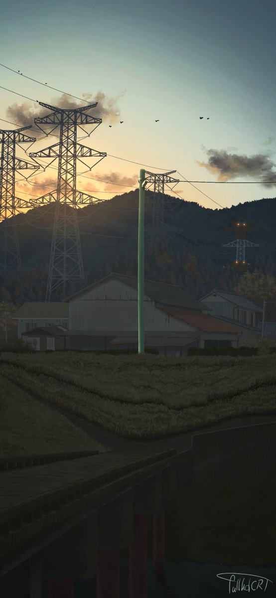 FULLHD_CRT's tweet photo. 過去作を加筆してみた
#風景画 #イラスト #創作 https://t.co/QYbs5YjUg3
