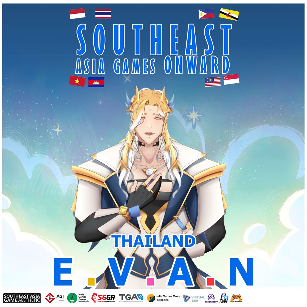 My name is E.V.A.N. from Thailand
Nice to meet you all💎

✴️We’re excited and honored to join the official Content Creator Program for SEAGO 2025!
🗓️From Dec 1–30, we’ll be streaming and covering amazing video games from Southeast Asia.
Come explore along with us 💛

Special