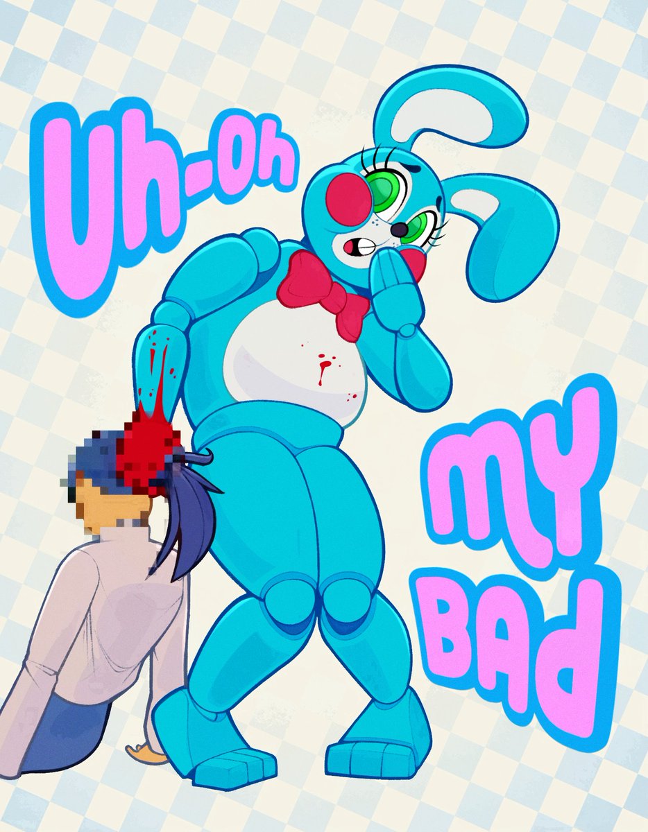 BarBADroid's tweet photo. Toys attacking people in the movie is so funny to me.

#fnaf2movie #toybonnie https://t.co/TS133jl26g
